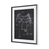 Horse Seat Black II by Mercana Studio a Hand Embellished Textured Framed Art Print from Mercana - Luna Furniture