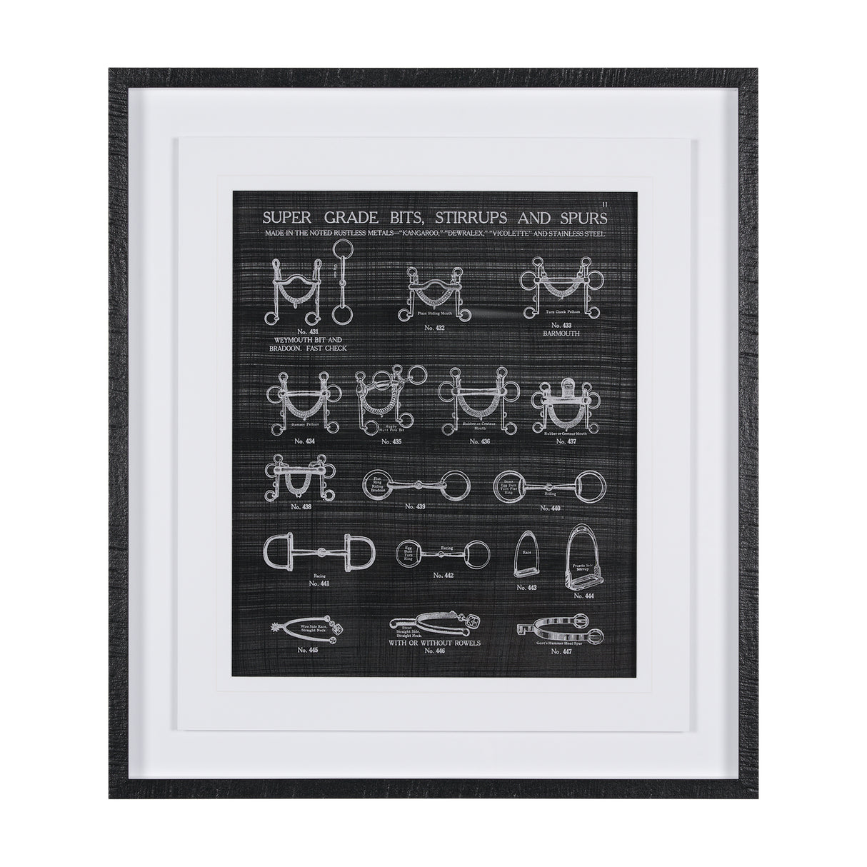 Equestrian Riding I BW by Mercana Studio Hand Embellished Framed Art Print Matted under Glass from Mercana - Luna Furniture