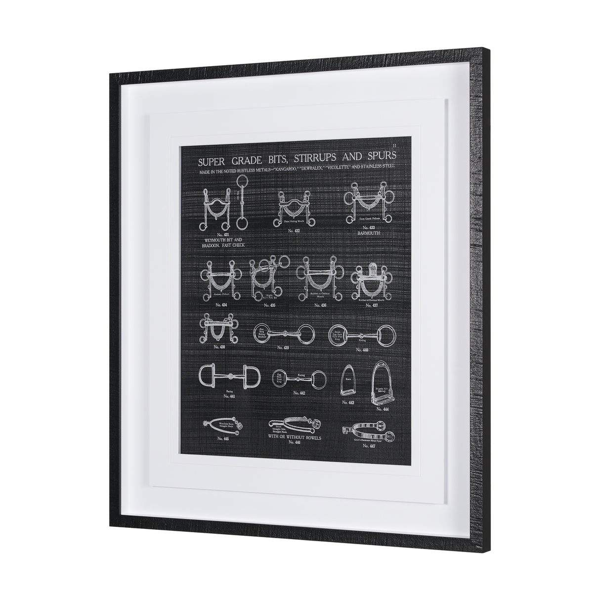 Equestrian Riding I BW by Mercana Studio Hand Embellished Framed Art Print Matted under Glass from Mercana - Luna Furniture
