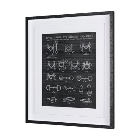Equestrian Riding I BW by Mercana Studio Hand Embellished Framed Art Print Matted under Glass from Mercana - Luna Furniture