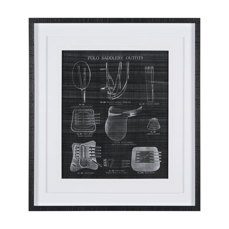 Equestrian Riding IIBW by Mercana Studio Hand Embellished Framed Art Print Matted under Glass from Mercana - Luna Furniture