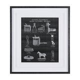 Equestrian Riding IV BW Horse by Mercana Studio Hand Embellished Framed Art Print Matted under Glass from Mercana - Luna Furniture