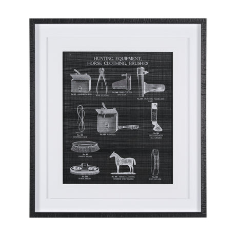 Equestrian Riding IV BW Horse by Mercana Studio Hand Embellished Framed Art Print Matted under Glass from Mercana - Luna Furniture