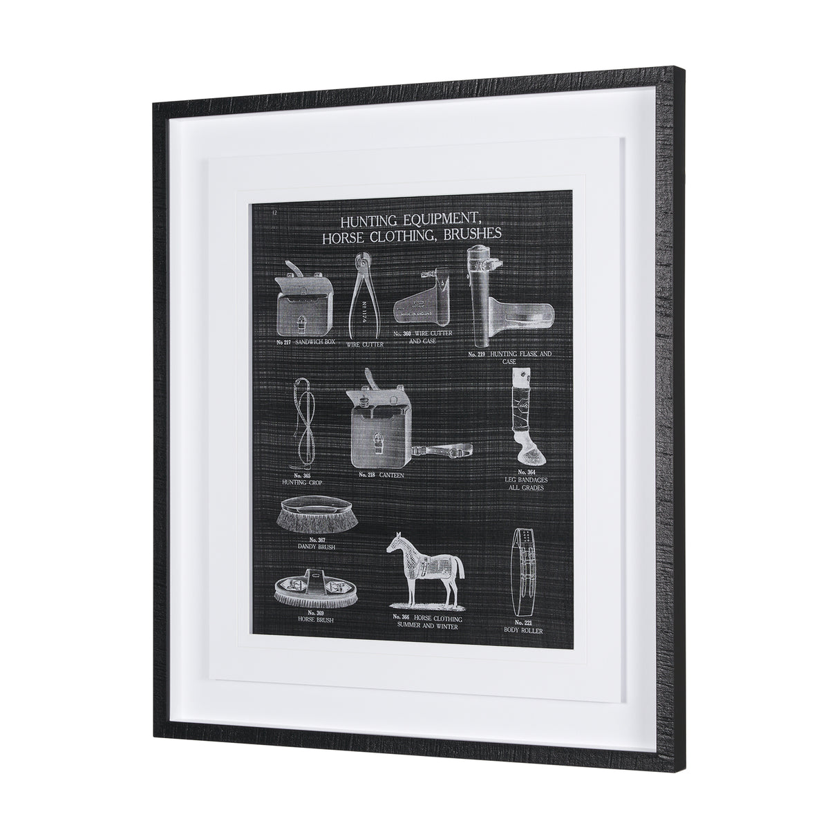 Equestrian Riding IV BW Horse by Mercana Studio Hand Embellished Framed Art Print Matted under Glass from Mercana - Luna Furniture