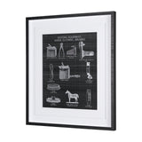 Equestrian Riding IV BW Horse by Mercana Studio Hand Embellished Framed Art Print Matted under Glass from Mercana - Luna Furniture