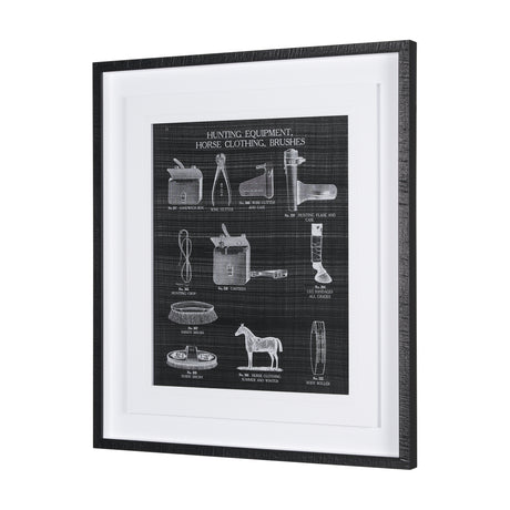 Equestrian Riding IV BW Horse by Mercana Studio Hand Embellished Framed Art Print Matted under Glass from Mercana - Luna Furniture
