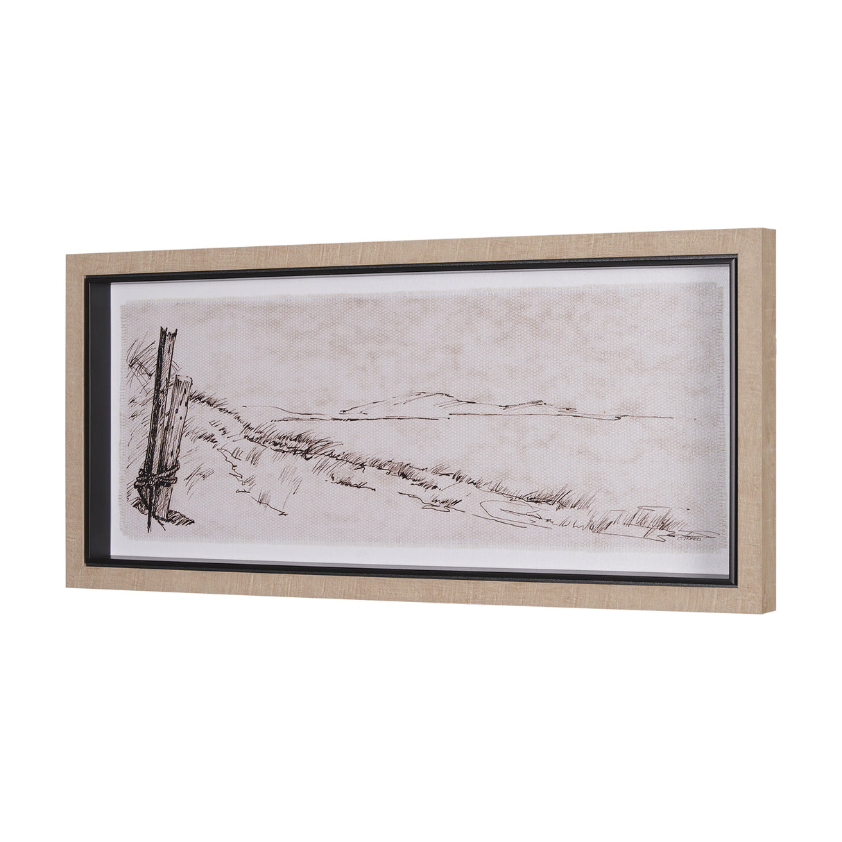 On the Shore I by Mercana Studio a Hand Embellished Textured Framed Art Print from Mercana - Luna Furniture