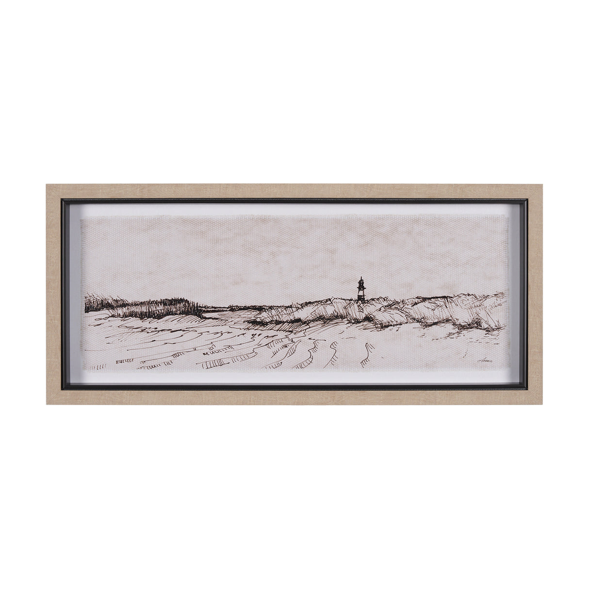 On the Shore II by Mercana Studio a Hand Embellished Textured Framed Art Print from Mercana - Luna Furniture