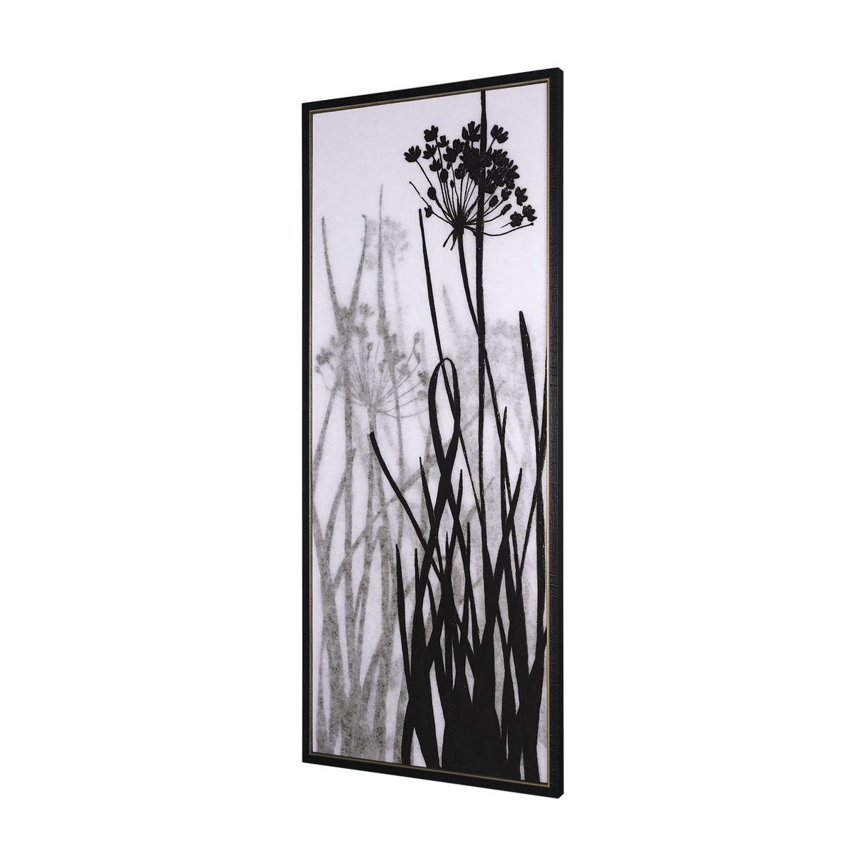Floral Silhouette I by Mercana Studio a Hand Embellished Textured Framed Canvas from Mercana - Luna Furniture