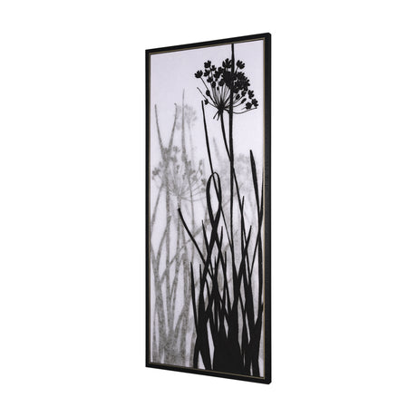 Floral Silhouette I by Mercana Studio a Hand Embellished Textured Framed Canvas from Mercana - Luna Furniture