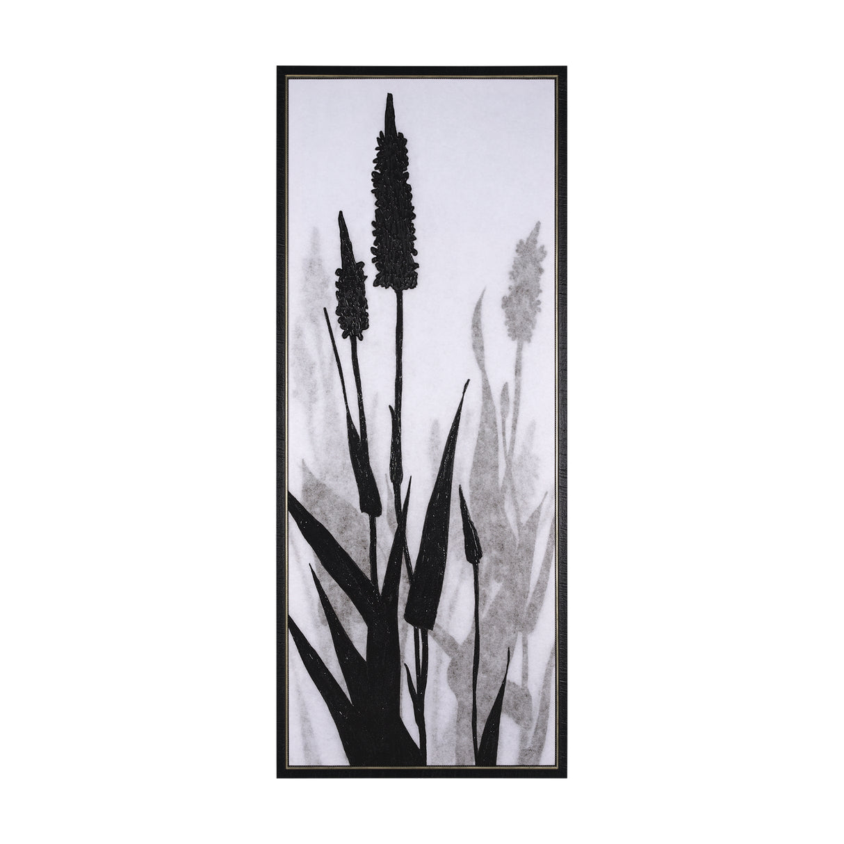 Floral Silhouette II by Mercana Studio a Hand Embellished Textured Framed Canvas from Mercana - Luna Furniture