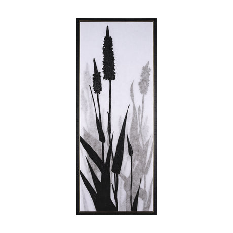Floral Silhouette II by Mercana Studio a Hand Embellished Textured Framed Canvas from Mercana - Luna Furniture