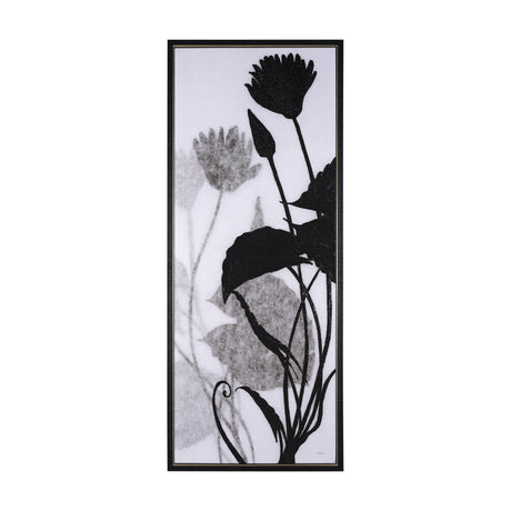 Floral Silhouette III by Mercana Studio a Hand Embellished Textured Framed Canvas from Mercana - Luna Furniture
