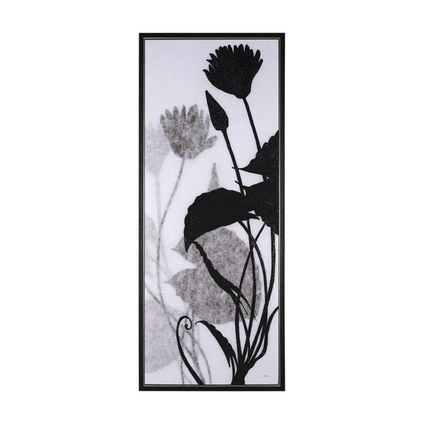 Floral Silhouette III by Mercana Studio a Hand Embellished Textured Framed Canvas