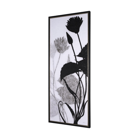 Floral Silhouette III by Mercana Studio a Hand Embellished Textured Framed Canvas from Mercana - Luna Furniture