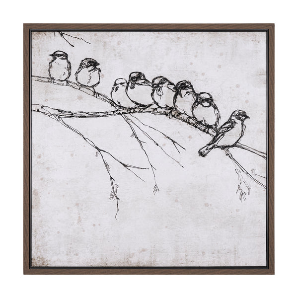 Waiting for spring I by Mercana Studio a Hand Embellished Textured Framed Canvas