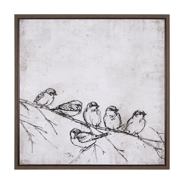 Waiting for spring II by Mercana Studio a Hand Embellished Textured Framed Canvas