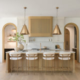 Fenton 18.0L x 18.0W x 23.0H Gold W/Gold Accents Pendant Light from Mercana - Luna Furniture