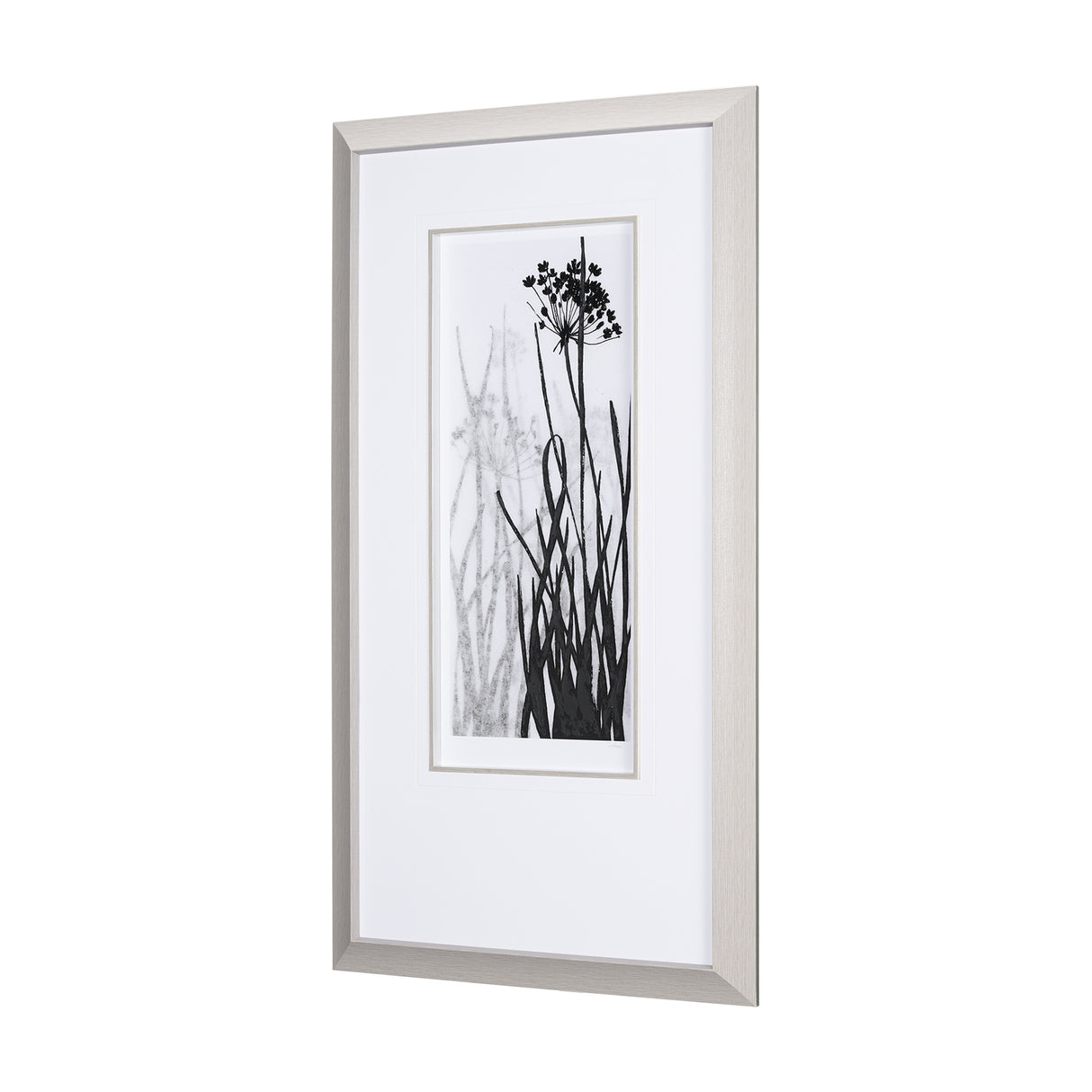 Floral Silhouette I by Mercana Studio Hand Embellished Textured Framed Art Print Matted under Glass from Mercana - Luna Furniture