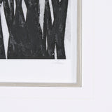 Floral Silhouette I by Mercana Studio Hand Embellished Textured Framed Art Print Matted under Glass from Mercana - Luna Furniture