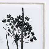 Floral Silhouette I by Mercana Studio Hand Embellished Textured Framed Art Print Matted under Glass from Mercana - Luna Furniture