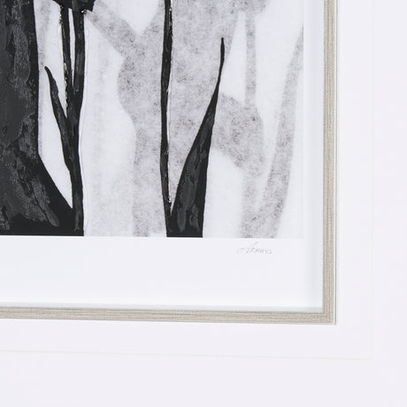 Floral Silhouette II by Mercana Studio Hand Embellished Textured Framed Art Print Matted under Glass from Mercana - Luna Furniture
