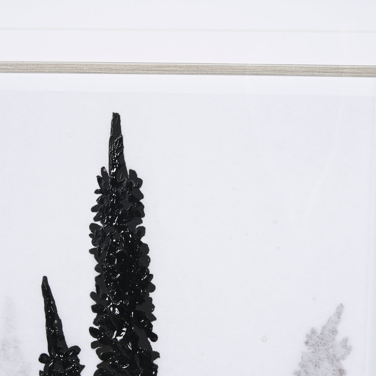 Floral Silhouette II by Mercana Studio Hand Embellished Textured Framed Art Print Matted under Glass from Mercana - Luna Furniture