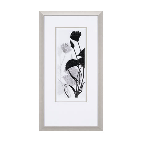 Floral Silhouette III by Mercana Studio Hand Embellished Textured Framed Art Print Matted under Glas from Mercana - Luna Furniture