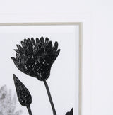 Floral Silhouette III by Mercana Studio Hand Embellished Textured Framed Art Print Matted under Glas from Mercana - Luna Furniture
