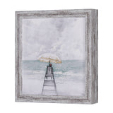 Seaside Vacation III by Mercana Studio a Hand Embellished Textured Framed Art Print from Mercana - Luna Furniture