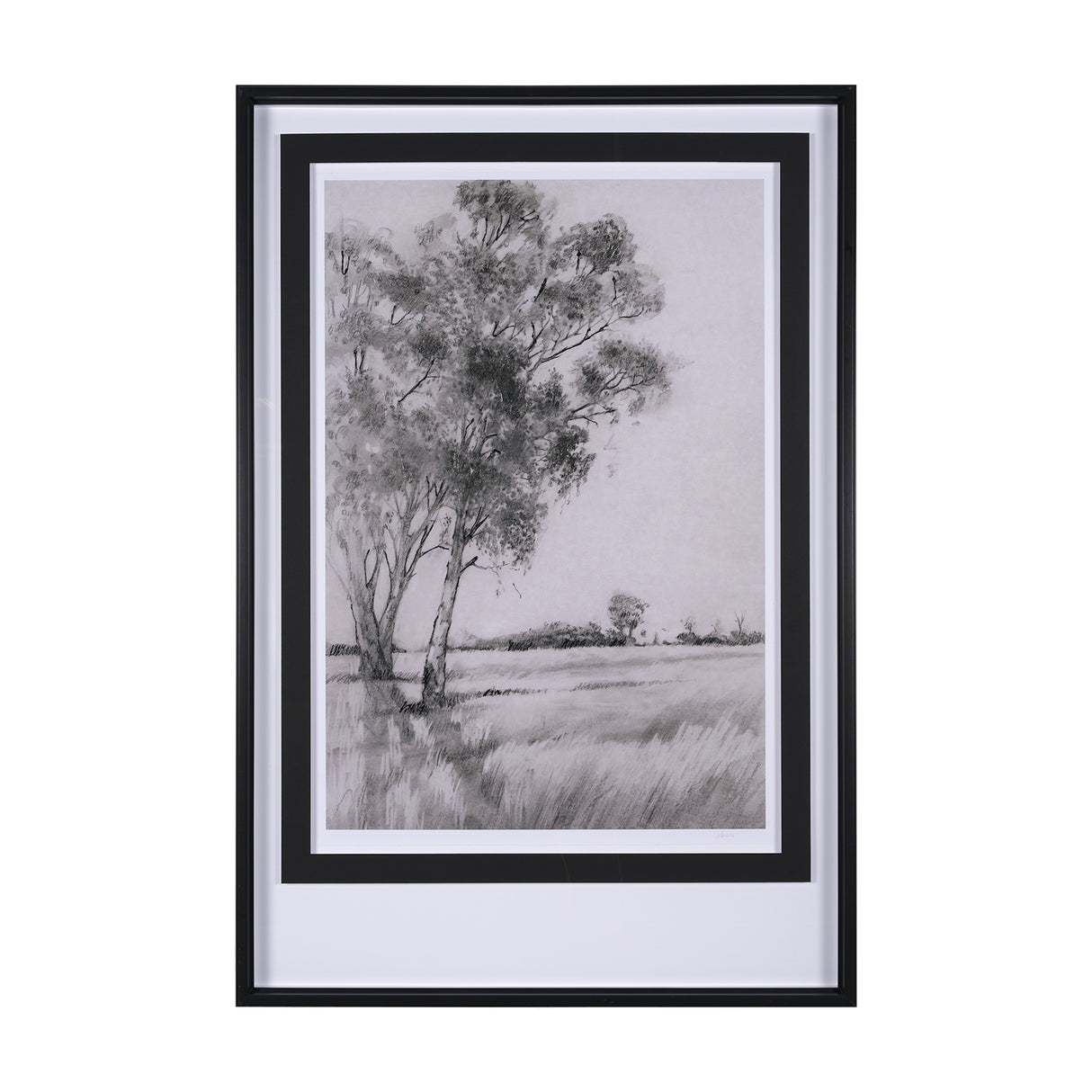 Serene View by Mercana Studio a Hand Embellished Textured Framed Art Print Matted under Glass from Mercana - Luna Furniture