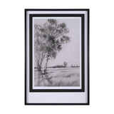 Serene View by Mercana Studio a Hand Embellished Textured Framed Art Print Matted under Glass from Mercana - Luna Furniture