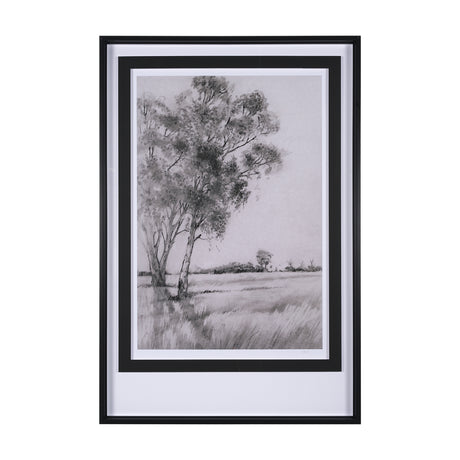 Serene View by Mercana Studio a Hand Embellished Textured Framed Art Print Matted under Glass from Mercana - Luna Furniture