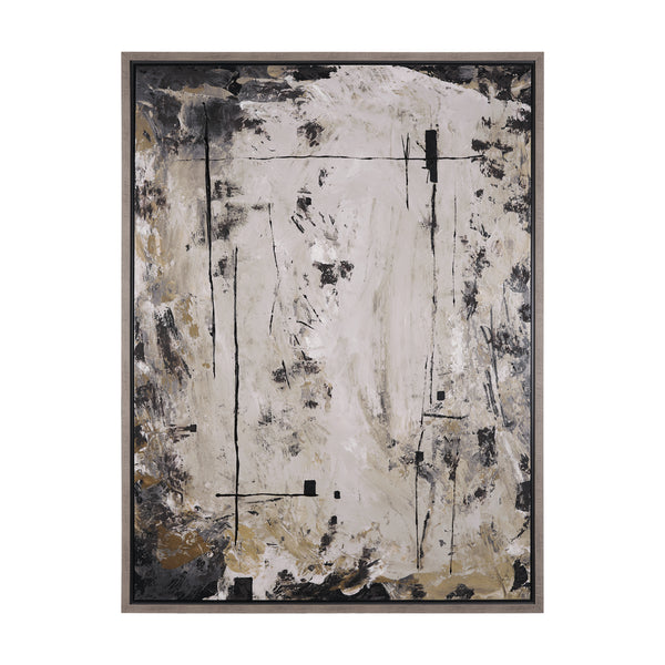 Clay I by Mercana Studio a Hand Embellished Textured Framed Canvas