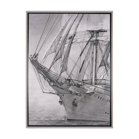 Tall Ship II by Mercana Studio a Hand Embellished Textured Framed Canvas from Mercana - Luna Furniture
