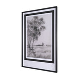 Serene View by Mercana Studio a Hand Embellished Textured Framed Art Print Matted under Glass from Mercana - Luna Furniture