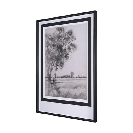 Serene View by Mercana Studio a Hand Embellished Textured Framed Art Print Matted under Glass from Mercana - Luna Furniture