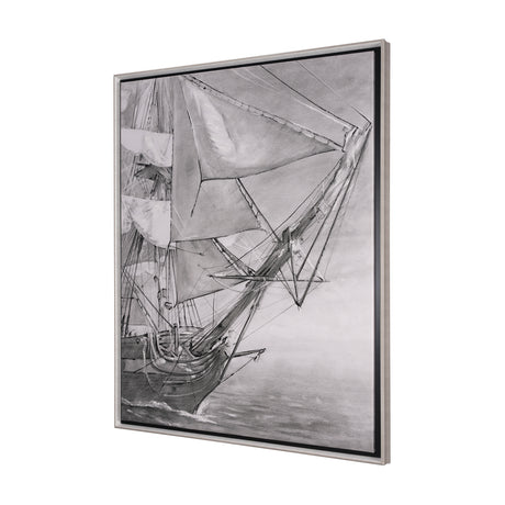 Tall Ship I by Mercana Studio a Hand Embellished Textured Framed Canvas from Mercana - Luna Furniture