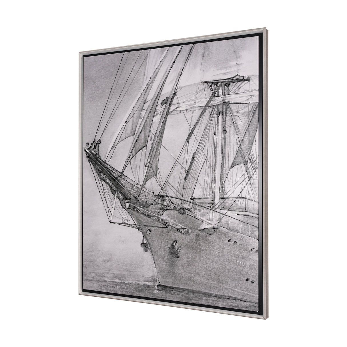 Tall Ship II by Mercana Studio a Hand Embellished Textured Framed Canvas from Mercana - Luna Furniture