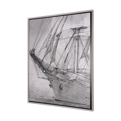 Tall Ship II by Mercana Studio a Hand Embellished Textured Framed Canvas from Mercana - Luna Furniture