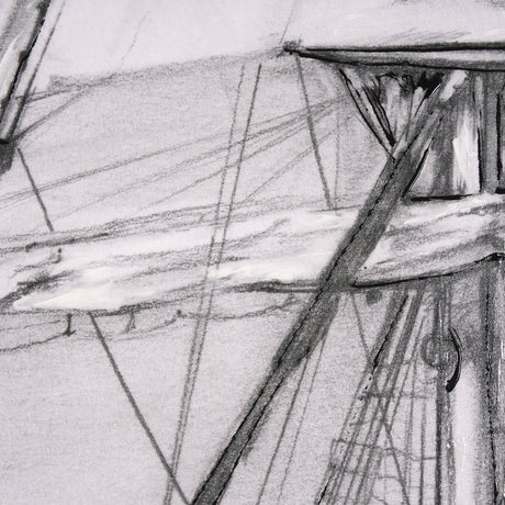 Tall Ship II by Mercana Studio a Hand Embellished Textured Framed Canvas from Mercana - Luna Furniture