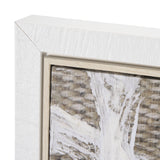 Woven Textile by Mercana Studio a Hand Embellished Textured Framed Canvas from Mercana - Luna Furniture