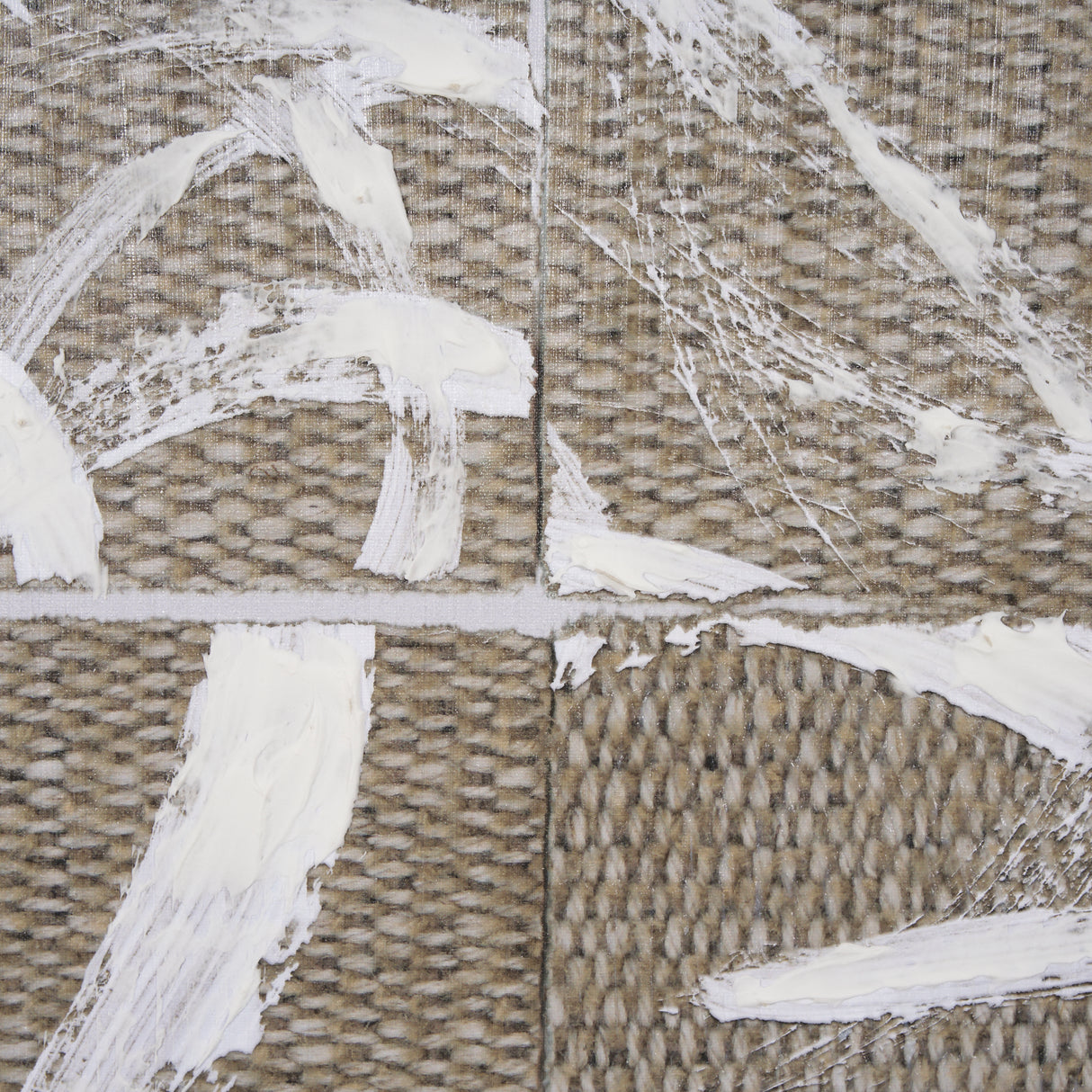 Woven Textile by Mercana Studio a Hand Embellished Textured Framed Canvas from Mercana - Luna Furniture