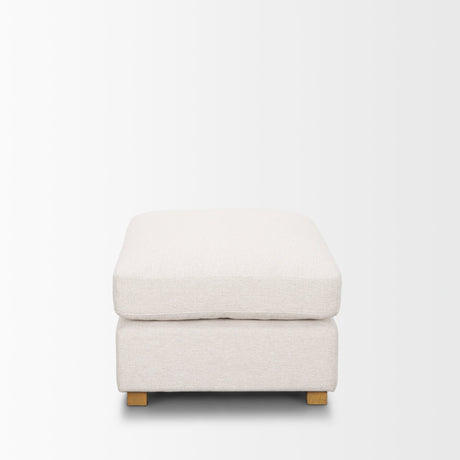 Halston Small Ottoman Oatmeal Performance Fabric from Mercana - Luna Furniture