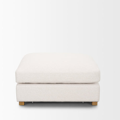 Halston Large Ottoman Oatmeal Performance Fabric from Mercana - Luna Furniture