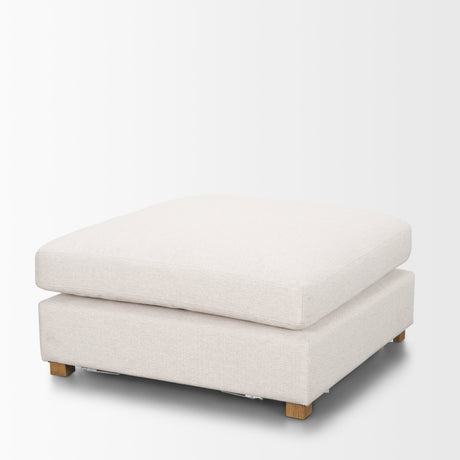 Halston Large Ottoman Oatmeal Performance Fabric from Mercana - Luna Furniture