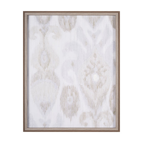 Ikat Patterns I by Silvia Krause a Hand Embellished Textured Framed Art Print from Mercana - Luna Furniture