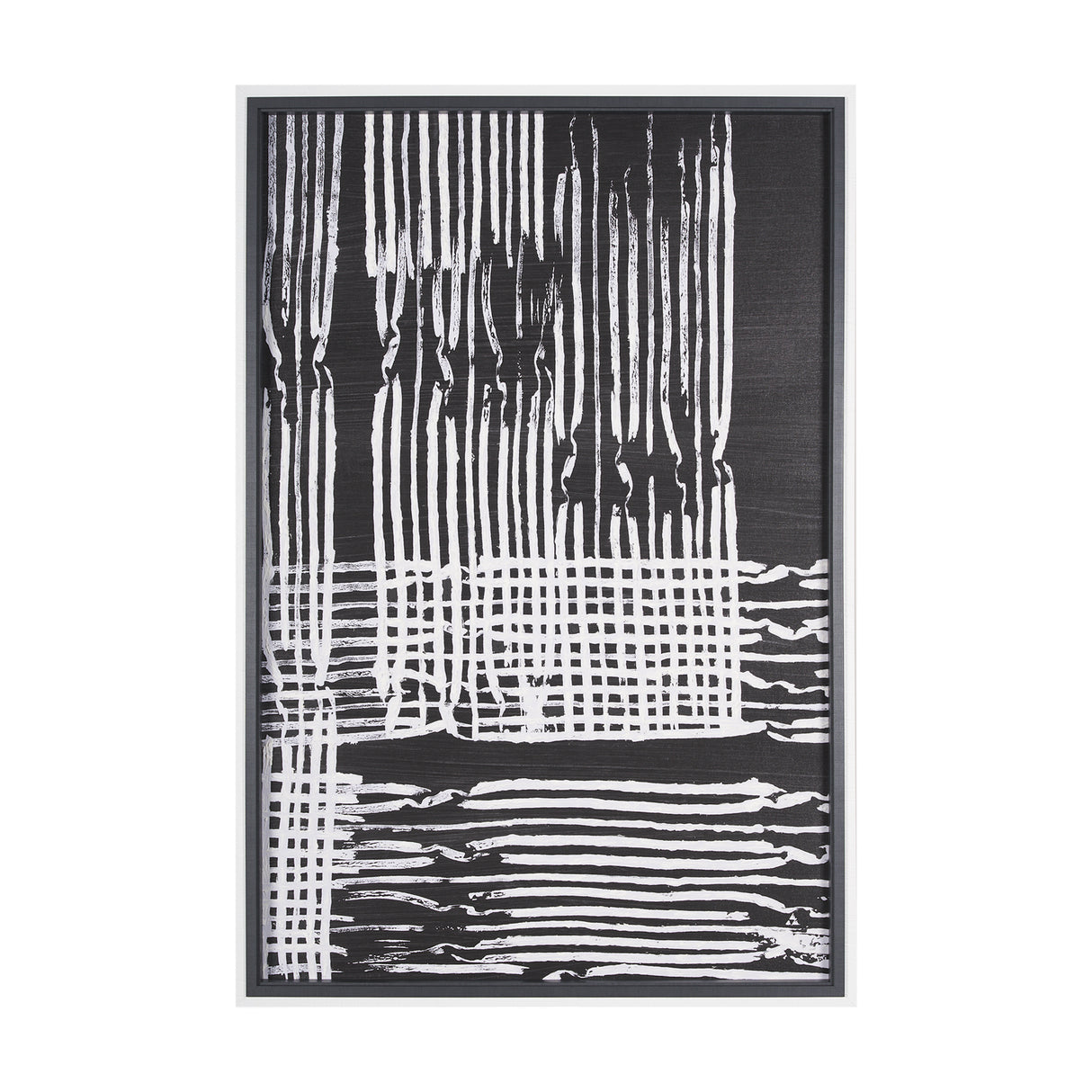 Woven Lines I by Mercana Studio a Hand Embellished Textured Framed Art Print from Mercana - Luna Furniture