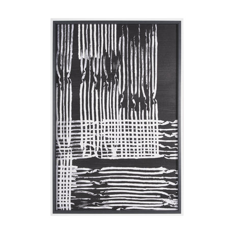 Woven Lines I by Mercana Studio a Hand Embellished Textured Framed Art Print from Mercana - Luna Furniture