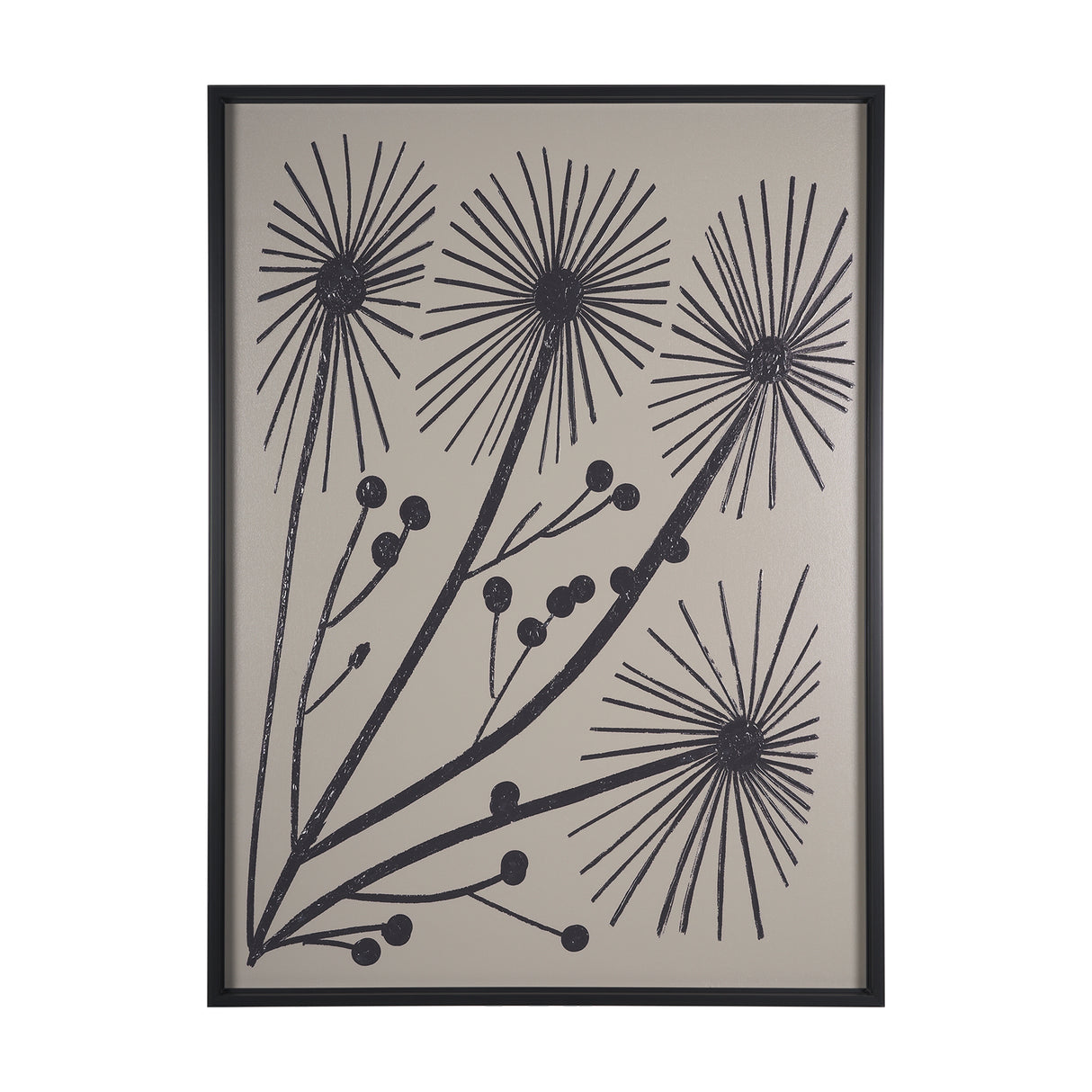 Simple Floral-Grow by Mercana Studio a Hand Embellished Textured Framed Art Print from Mercana - Luna Furniture